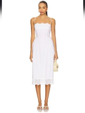 x REVOLVE Maxine Midi Dress in White